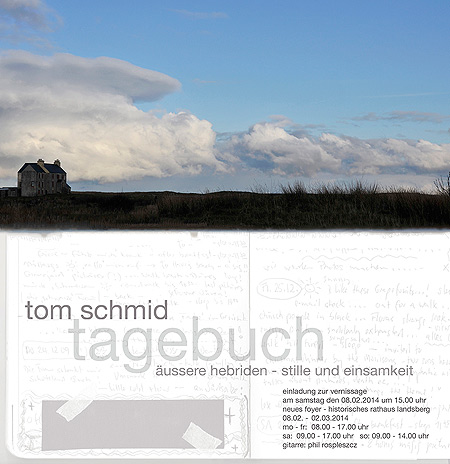 Tom Schmid, Tagebuch. Ausstelung im Rathausfoyer Landsberg am Lech.